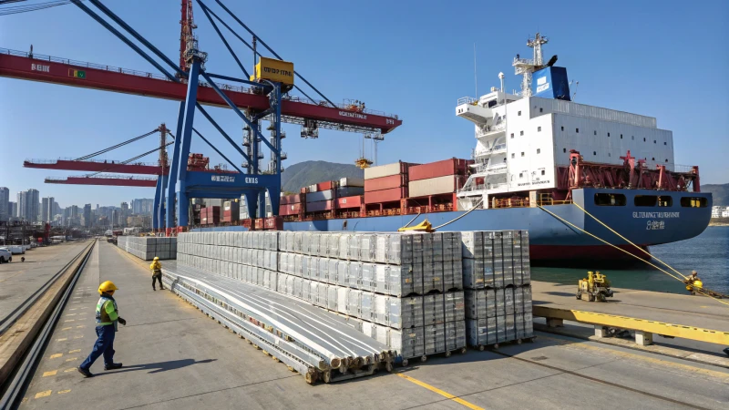 A large cargo ship at a busy international port with containers and cranes